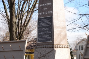 Monument aux Patriotes.  Crédit : Luc Charron