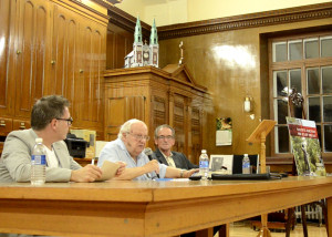 Luc Charron, Onil Perrier et Guy Archambault, les auteurs du livre SAINT-DENIS SE FAIT BEAU