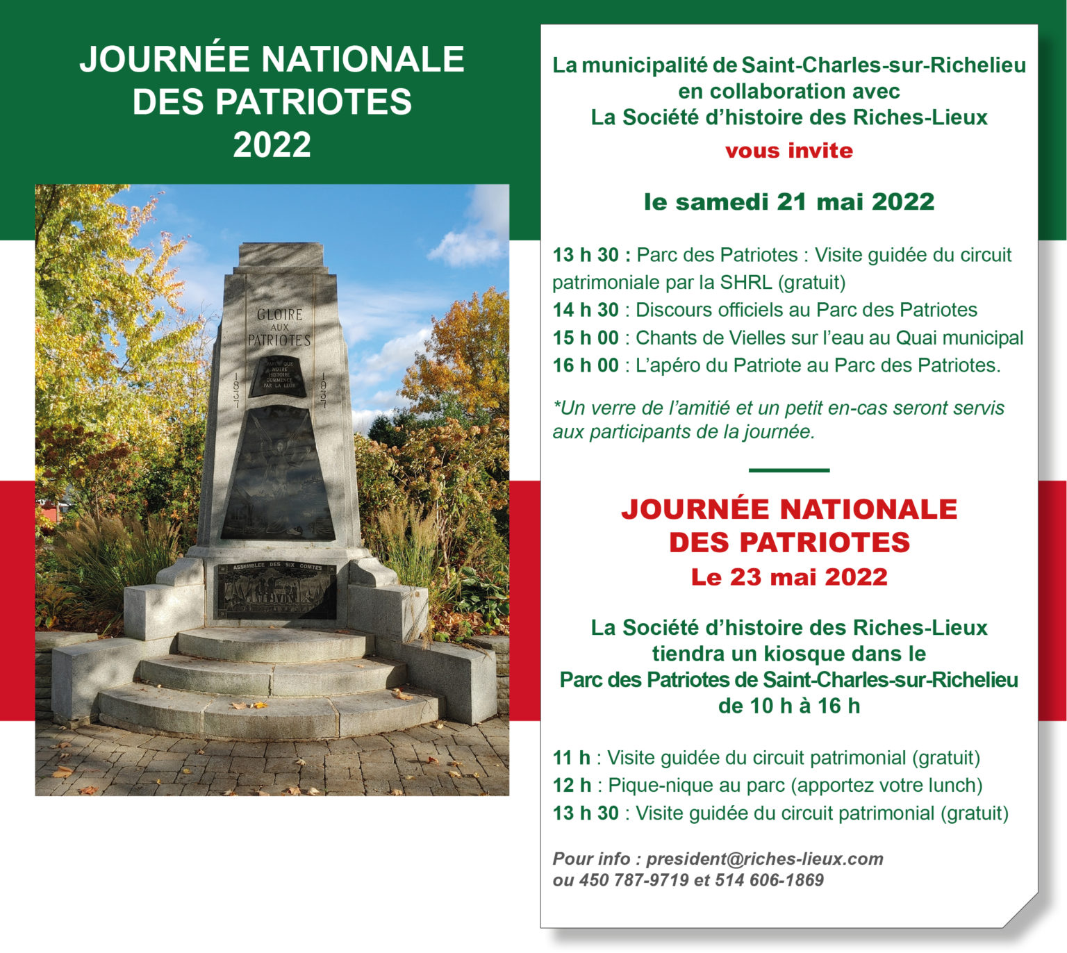 Patriotes – SOCIÉTÉ D'HISTOIRE DES RICHES-LIEUX